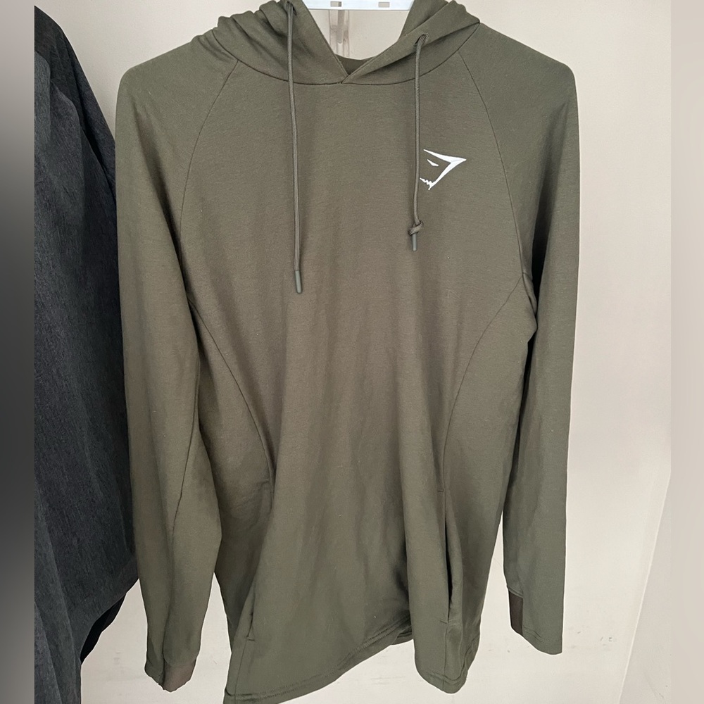 Gymshark hoodie olive green size medium